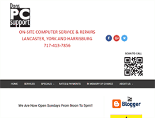 Tablet Screenshot of donspcsupport.com